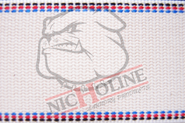 NICHOLINE, สายพานป้อนผ้า Cotton, สายพานฟีดผ้า, สายพาน feed ผ้า, สายพานลำเลียงผ้า, สายพานเครื่องรีดลูกกลิ้ง, สายพานเครื่องรีดผ้า, สายพานเครื่องพับผ้า, feeding belt, cotton belting, cotton woven, สายพานเครื่องซักรีด, สายพานผ้า, สายพานขอบ 3 สี, สายพานริม 3 สี, สายพานอุตสาหกรรมซักรีด